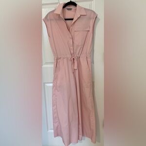 Alani Soft Pink Button-Up Jumpsuit